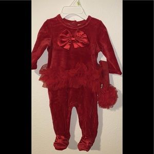 Coverall with matching head band